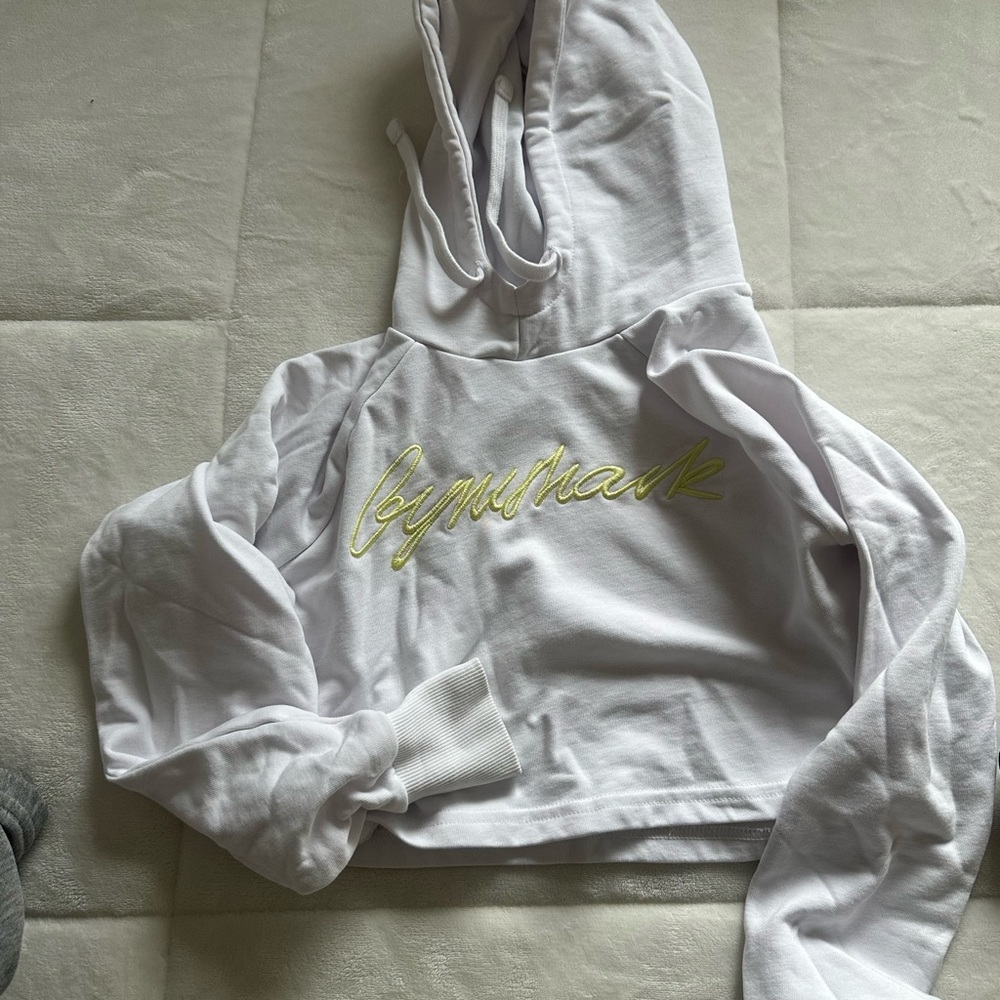 White Hoodie with Yellow Script